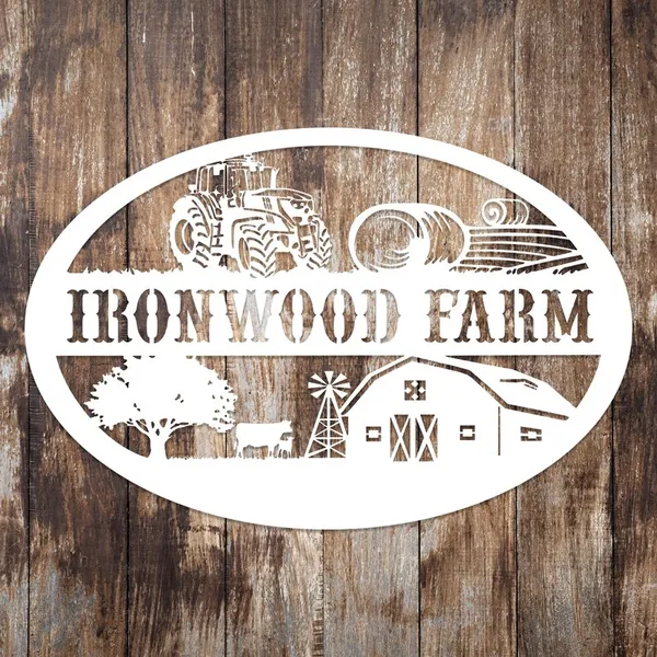 Personalized_Farm_Metal_Sign_(Cow,_Tractor)