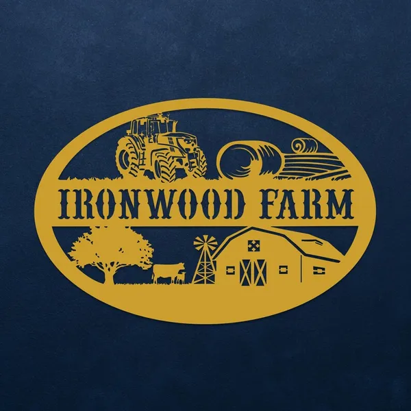 Personalized_Farm_Metal_Sign_(Cow,_Tractor)