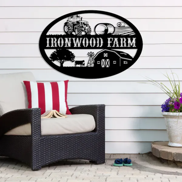 Personalized_Farm_Metal_Sign_(Cow,_Tractor)