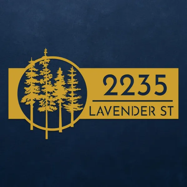 Custom_Pine_Tree_Address_Metal_Sign