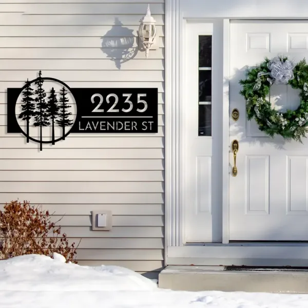 Custom_Pine_Tree_Address_Metal_Sign