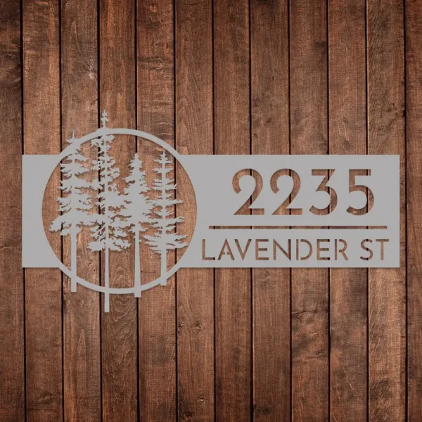 Custom_Pine_Tree_Address_Metal_Sign