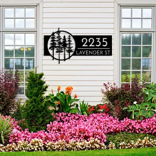 Custom_Pine_Tree_Address_Metal_Sign