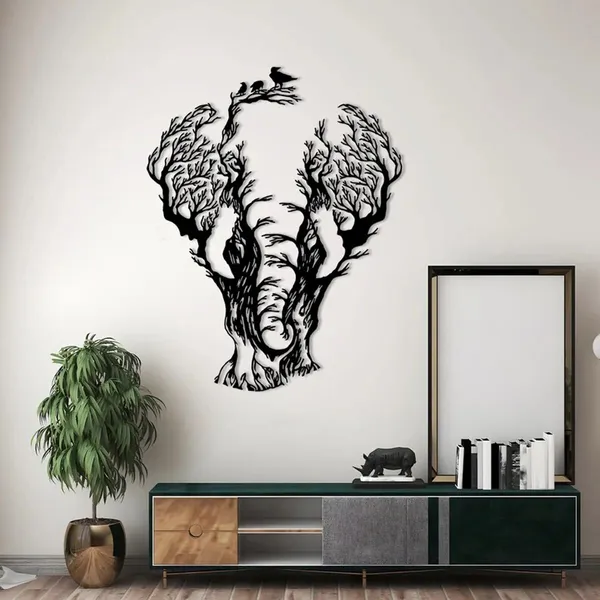 Tree_Elephant_Metal_Wall_Art