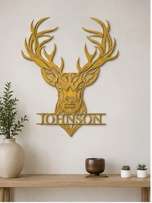 Personalized_Metal_Deer_Head_Wall_Art
