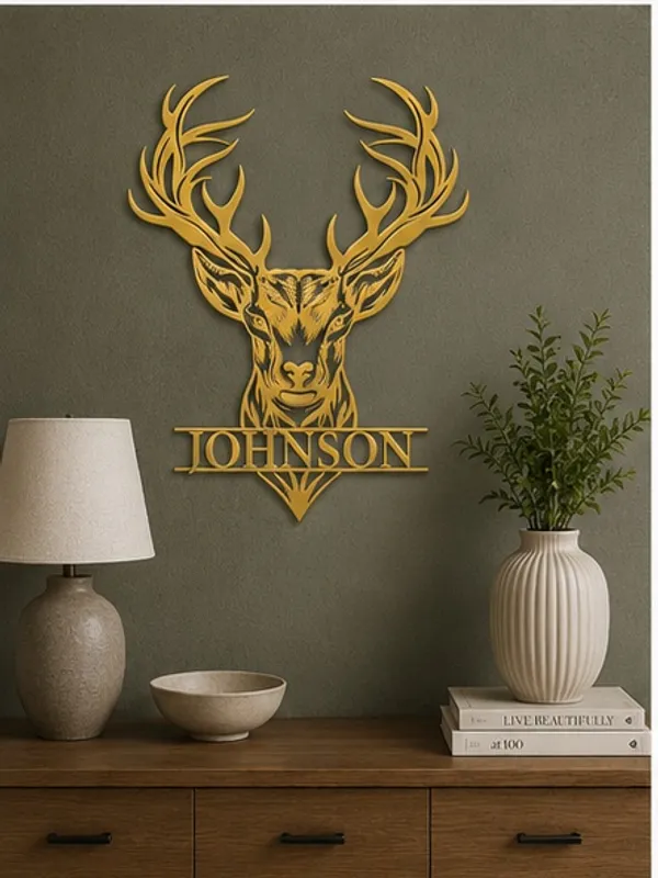 Personalized_Metal_Deer_Head_Wall_Art