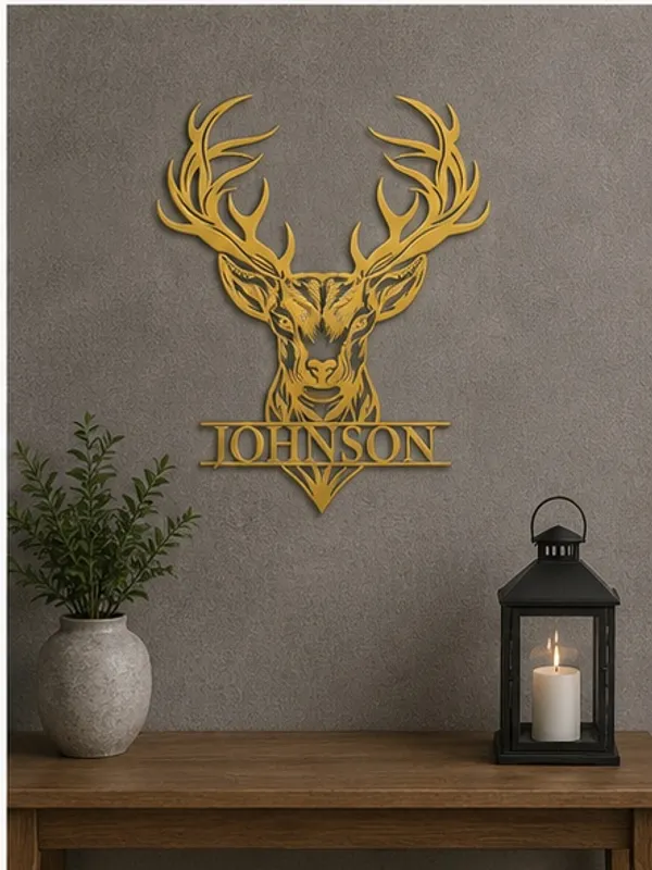 Personalized_Metal_Deer_Head_Wall_Art