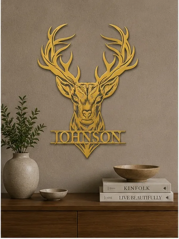 Personalized_Metal_Deer_Head_Wall_Art