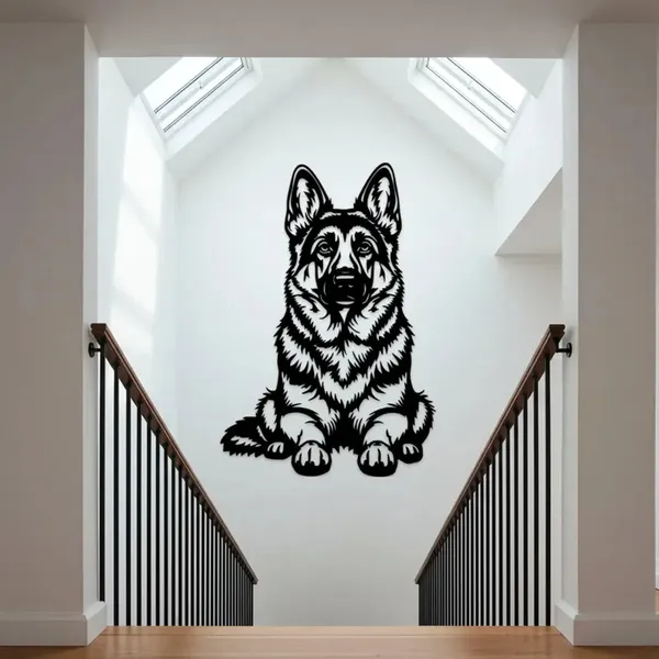 Black_&_White_German_Shepherd_Wall_Art
