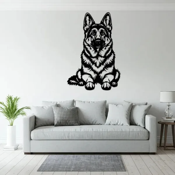 Black_&_White_German_Shepherd_Wall_Art