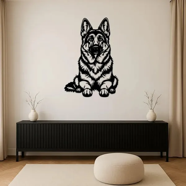 Black_&_White_German_Shepherd_Wall_Art