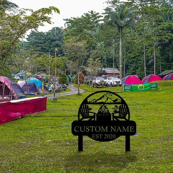 Custom_Campfire_Metal_Sign_with_Stakes