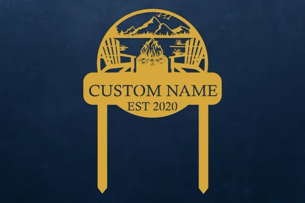 Custom_Campfire_Metal_Sign_with_Stakes
