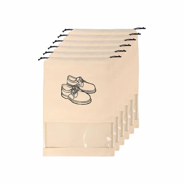 Pack_of_6_Non-Woven_Travel_Shoe_Cover_For_Storage_Set_Of_6_|_Shoe_Bag_|_Shoe_Cover_For_Travelling_|_Big_Size_Single_(12_X_16_Inches)_With_Transparent_Window_(Ivory,_Pack_Of_6)