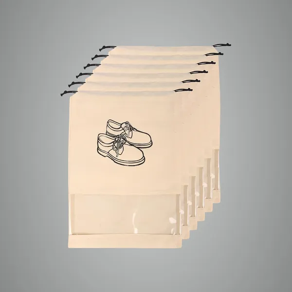 Pack_of_6_Non-Woven_Travel_Shoe_Cover_For_Storage_Set_Of_6_|_Shoe_Bag_|_Shoe_Cover_For_Travelling_|_Big_Size_Single_(12_X_16_Inches)_With_Transparent_Window_(Ivory,_Pack_Of_6)