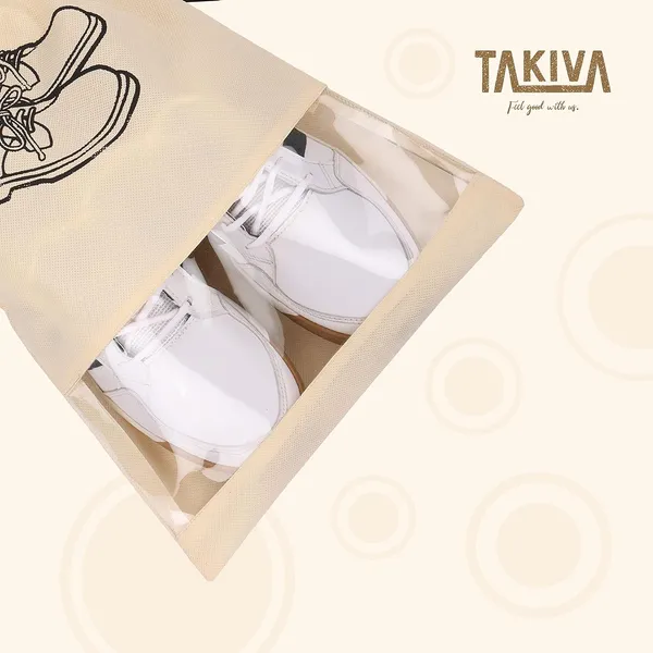 Set_of_24_Non-Woven_Travel_Shoe_Cover_For_Storage_|_Shoe_Bag_|_Shoe_Cover_For_Travelling_|_Big_Size_Single_(12_X_16_Inches)_With_Transparent_Window_(Ivory,_Pack_Of_24)
