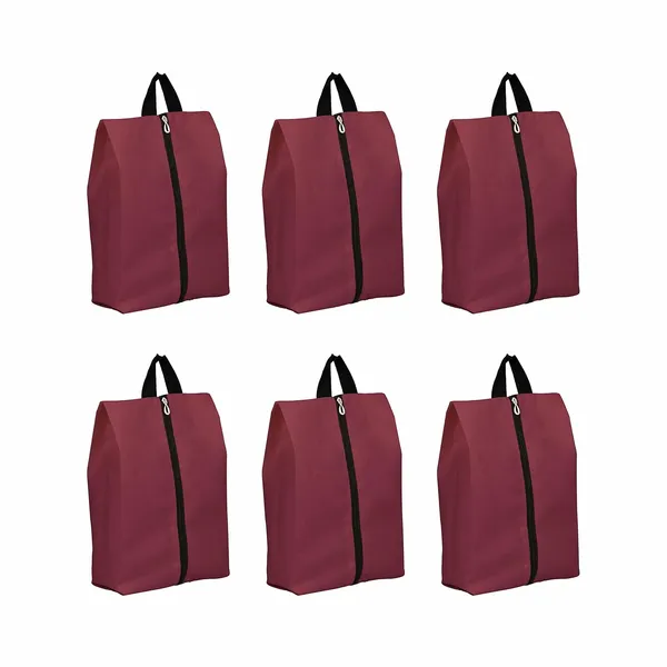 Pack_of_6_Non-Woven_Shoe_Bag_For_Travel_|_Shoe_Bags_Pouches_Travel_|_Shoe_Organizer_For_Travel_|_Shoe_Cover_For_Travelling_|_Zip_Shoe_Pouches_For_Travel_(Maroon)