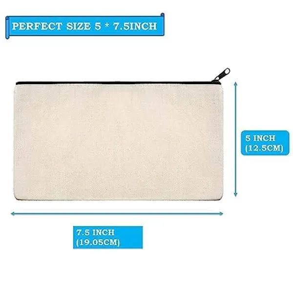 Pack_of_6_Diy_Craft_Blank_Bag_Canvas_Makeup_Pencil_Pouch_With_Black_Zipper_|_Multipurpose_Pen_Pencil_Case_Cotton_Canvas_Cosmetic_Bag_Travel_Cosmetic_Bag