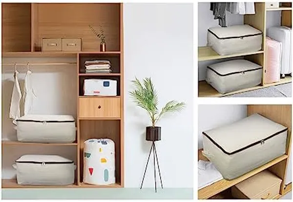 Pack_of_2_Cotton_Canvas_Foldable_Bed_Storage_Organizer_|_Quilt_Storage_Bags_Big_Size,_Blanket_Storage_Of_Extra_Large,_Underbed_Storage_Bag_For_Clothes_(60_X_45_X_22_Cm),_Off-White