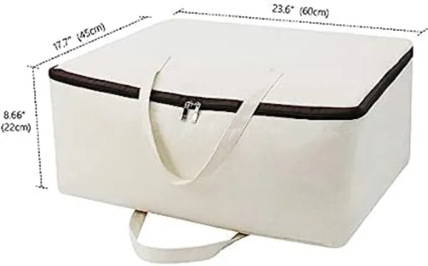 Pack_of_2_Cotton_Canvas_Foldable_Bed_Storage_Organizer_|_Quilt_Storage_Bags_Big_Size,_Blanket_Storage_Of_Extra_Large,_Underbed_Storage_Bag_For_Clothes_(60_X_45_X_22_Cm),_Off-White