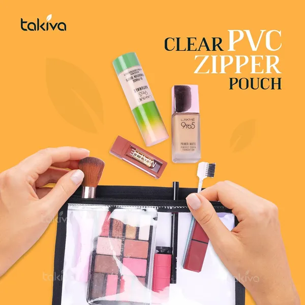 Pack_of_4_Transparent_Travel_Pouches_|_Clear_Makeup_Pouch_|_Small_Storage_Pouches_With_Zip_|_Plastic_Zipper_Pouch,_Portable_Travel_Accessories_With_Black_Border_(Pack_Of_4)