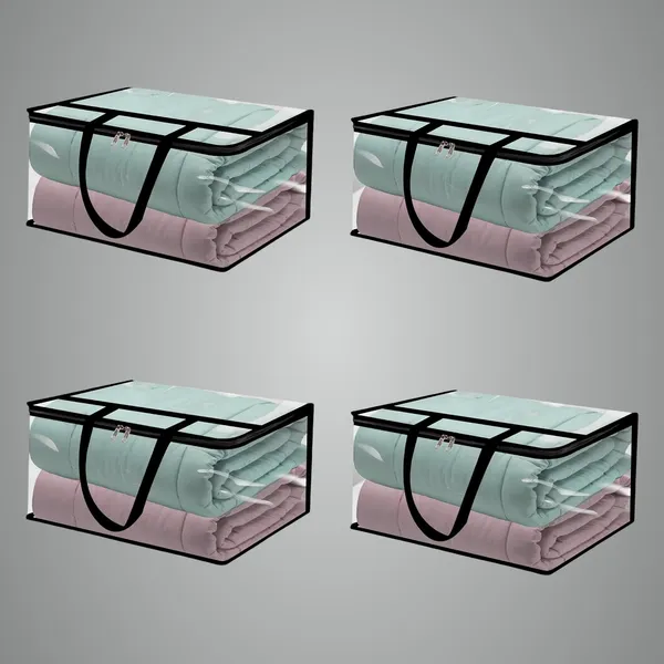 Pack_of_4_Clear_Transparent_Clothes_Storage_Bags_|_Plastic_Blanket_Storage_Bags,_Saree_Covers_With_Zip_|_Saree_Organizer_For_Wardrobe_|_Transparent_Storage_Bag_For_Blenket,_Clothes,_Comforters