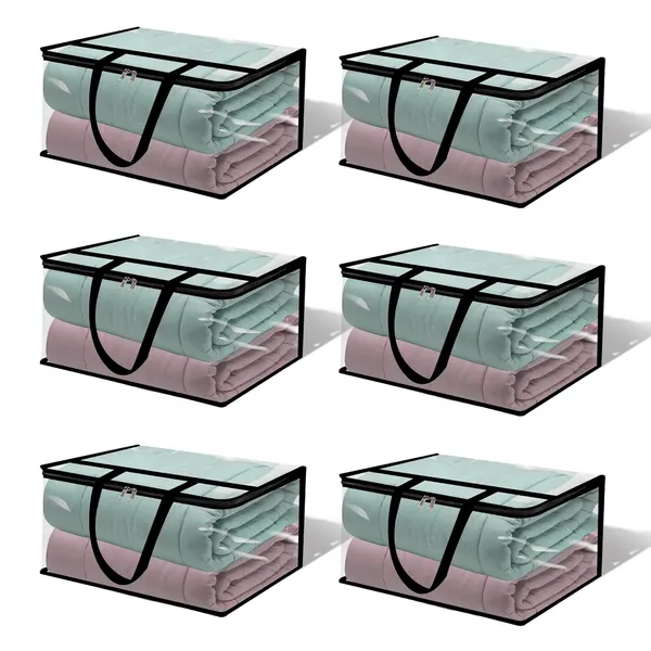 Pack_Of_6_Clear_Transparent_Clothes_Storage_Bags_|_Plastic_Blanket_Storage_Bags,_Saree_Covers_With_Zip_|_Saree_Organizer_For_Wardrobe_|_Transparent_Storage_Bag_For_Blenket,_Clothes,_Comforters