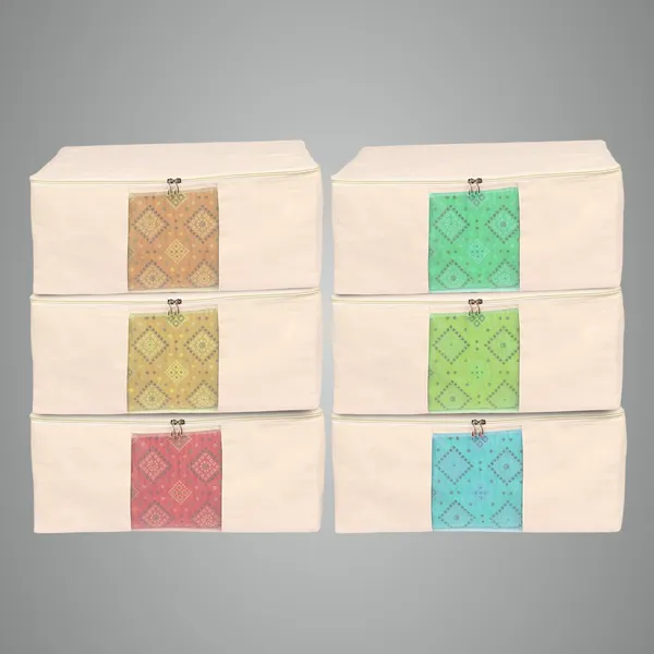 Pack_of_6_Cotton_Clothes_Storage_Bags_With_Zipper_|_Cotton_Canvas_Bags_|_Lehenga_Storage_Bags_Big_Size_For_Women'S_Dresses,_Sarees,_Lehengas_|_Durable_Material,Washable_&_Reusable_(Off_White)