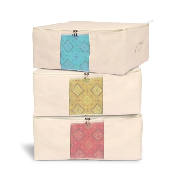Pack_of_3_Cotton_Canvas_Clothes_Storage_Bags_|_Saree_Covers_With_Zip_For_Storage_Specially_Design_For_Woman_Dresses,_Sarees,_Lehengas_For_Wardrobe_Organizer