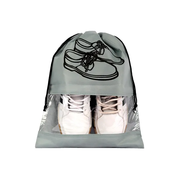Pack_of_24_Non-Woven_Travel_Shoe_Cover_For_Storage_|_Shoe_Bag_|_Shoe_Cover_For_Travelling_|_Big_Size_Single_(12_X_16_Inches)_With_Transparent_Window_(Grey,_Pack_Of_24)