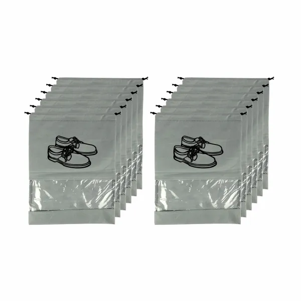 Pack_of_12_Non-Woven_Travel_Shoe_Cover_For_Storage_|_Shoe_Bag_|_Shoe_Cover_For_Travelling_|_Big_Size_Single_(12_X_16_Inches)_With_Transparent_Window_(Grey,_Pack_Of_12)