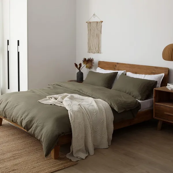 Olive_Green_Cotton_Duvet_Cover_Set