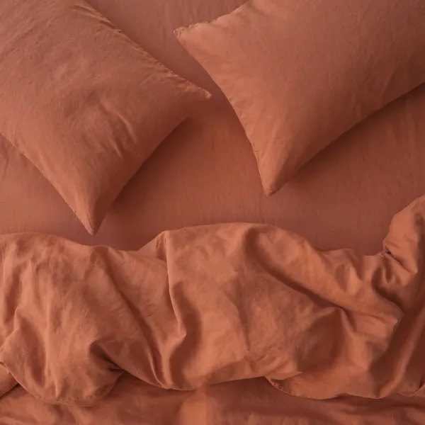 Burnt_Orange_Cotton_Duvet_Cover_Set