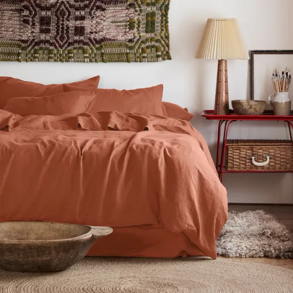 Burnt_Orange_Cotton_Duvet_Cover_Set