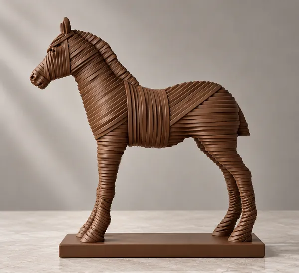 Brown_Layered_Horse_Sculptural_Figurine