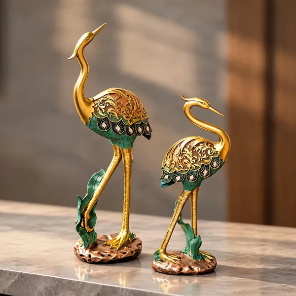 Ornate_Crane_Pair_Decorative_Showpiece