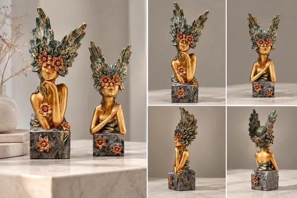 Golden_Floral_Lady_Showpiece_pair