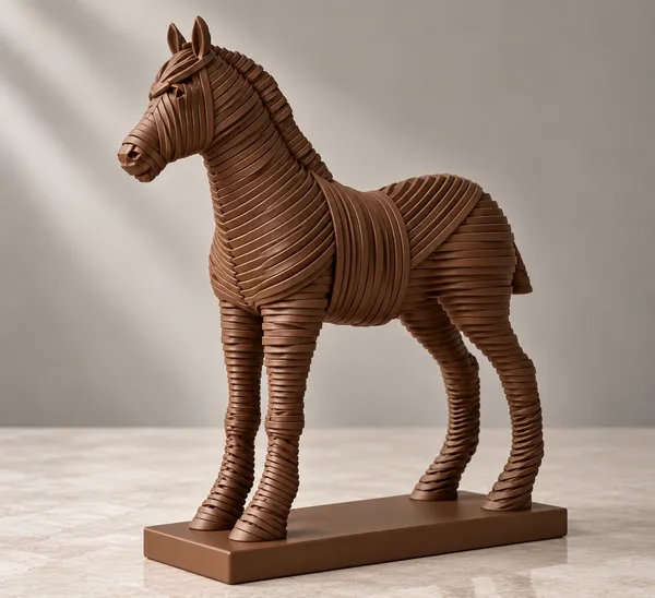 Brown_Layered_Horse_Sculptural_Figurine