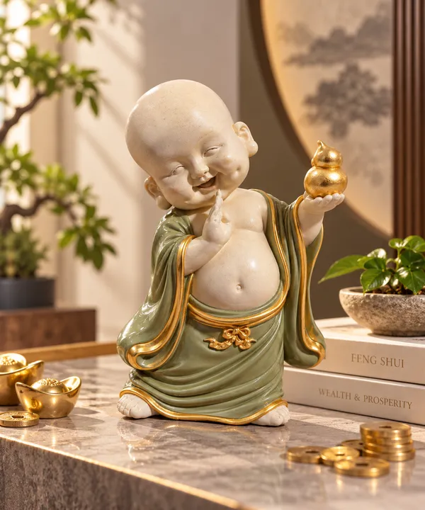 Feng_Shui_Smiling_Monk_Figurine_With_Golden_Ornament