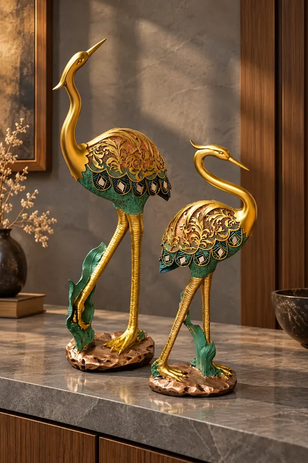 Ornate_Crane_Pair_Decorative_Showpiece