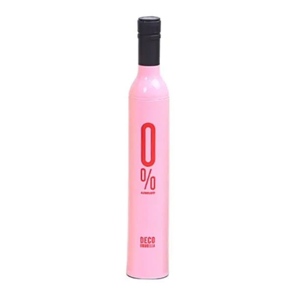 Pink_Manual_Portable_Bottle-Shaped_Foldable_Umbrella_With_Stylish_Case