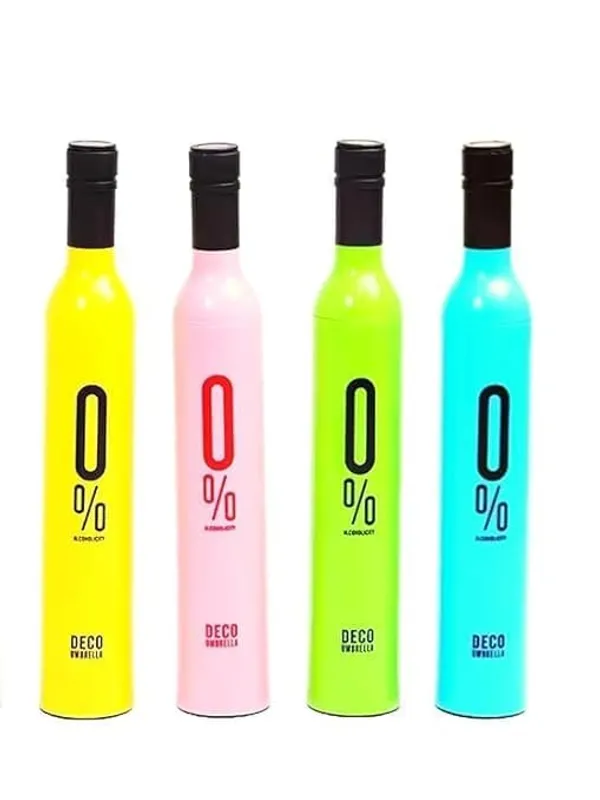 Green_Manual_Portable_Bottle-Shaped_Foldable_Umbrella_With_Stylish_Case