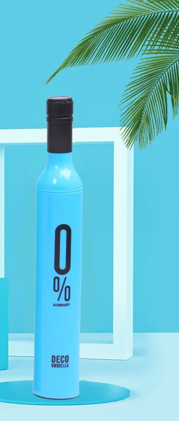Blue_Manual_Portable_Bottle-Shaped_Foldable_Umbrella_With_Stylish_Case