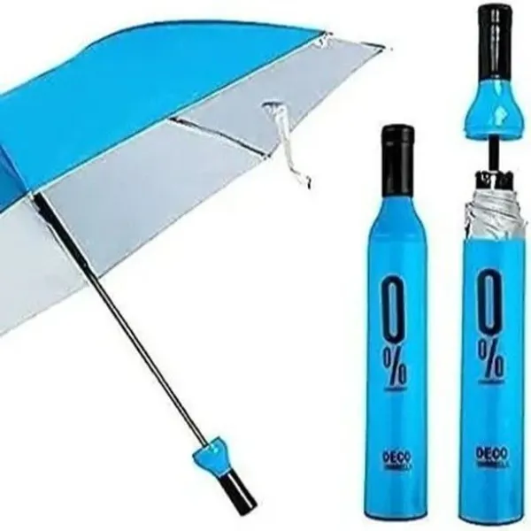 Blue_Manual_Portable_Bottle-Shaped_Foldable_Umbrella_With_Stylish_Case