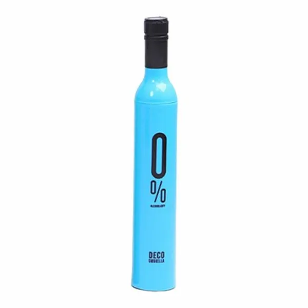 Blue_Manual_Portable_Bottle-Shaped_Foldable_Umbrella_With_Stylish_Case