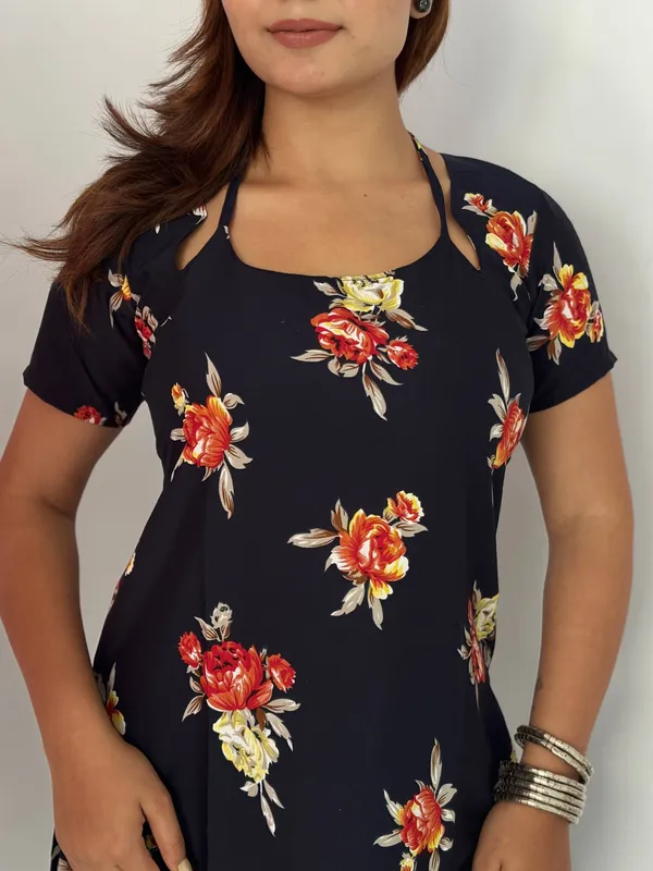 Navy_Blue_Floral_Pure_Cotton_Laila_Style_Top