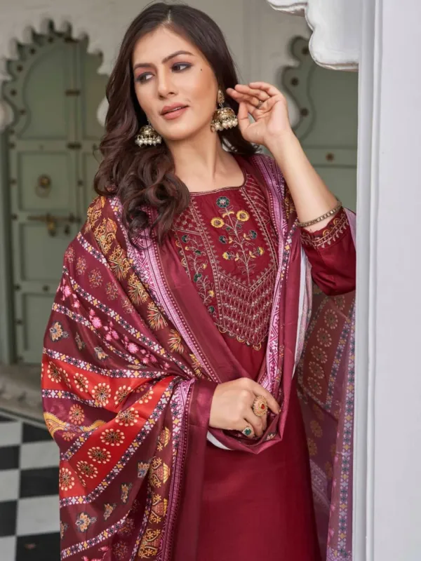 Red_Ethnic_Motifs_Yoke_Designed