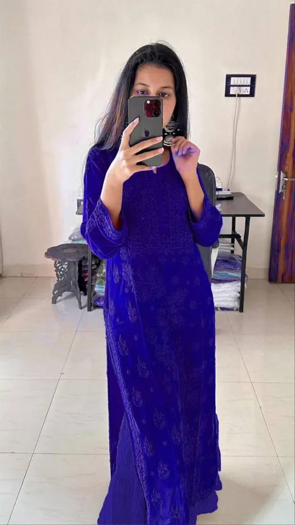 Blue_Purple_Designer_Georgette_EmbroideBlue_Suit_Set_With_Dupatta