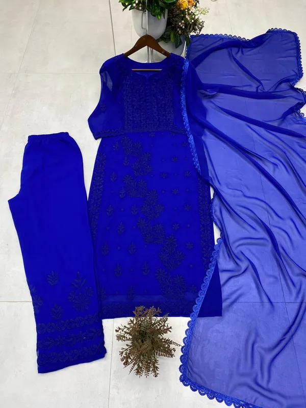 Blue_Purple_Designer_Georgette_EmbroideBlue_Suit_Set_With_Dupatta