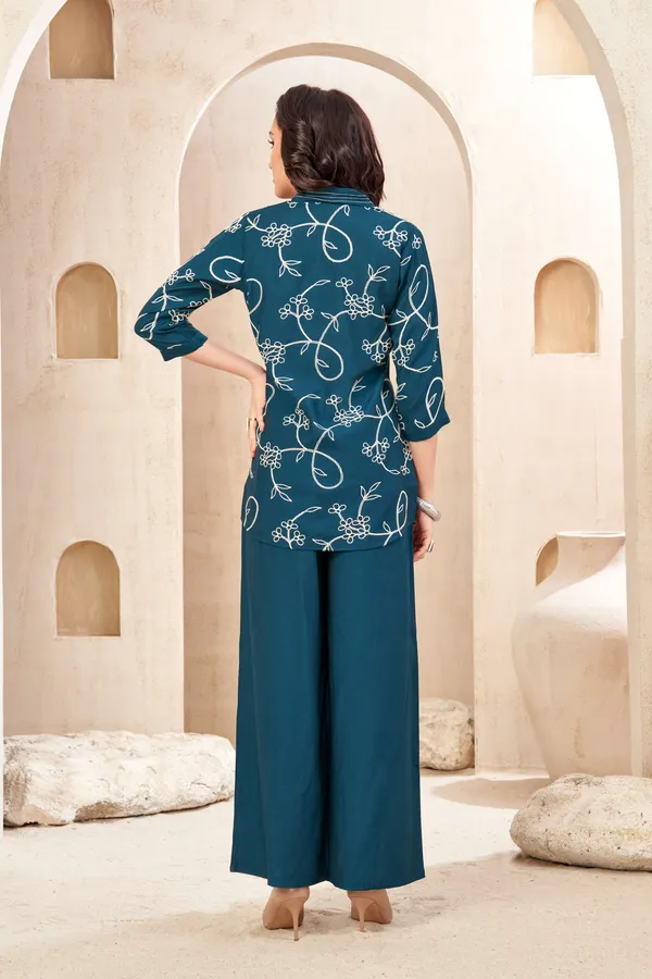 Stylish_V-Neck_Kurta_Set_with_Dori_Embroidery